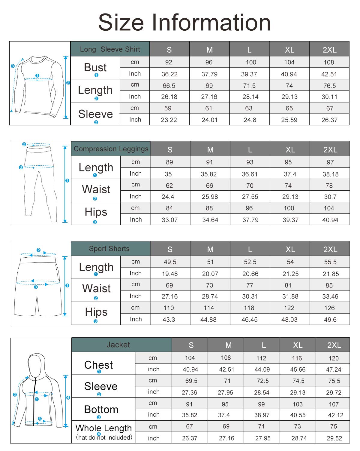 MEETYOO Kompressionsshirt Herren Set Kompressionsshirt Herren Set Hombre