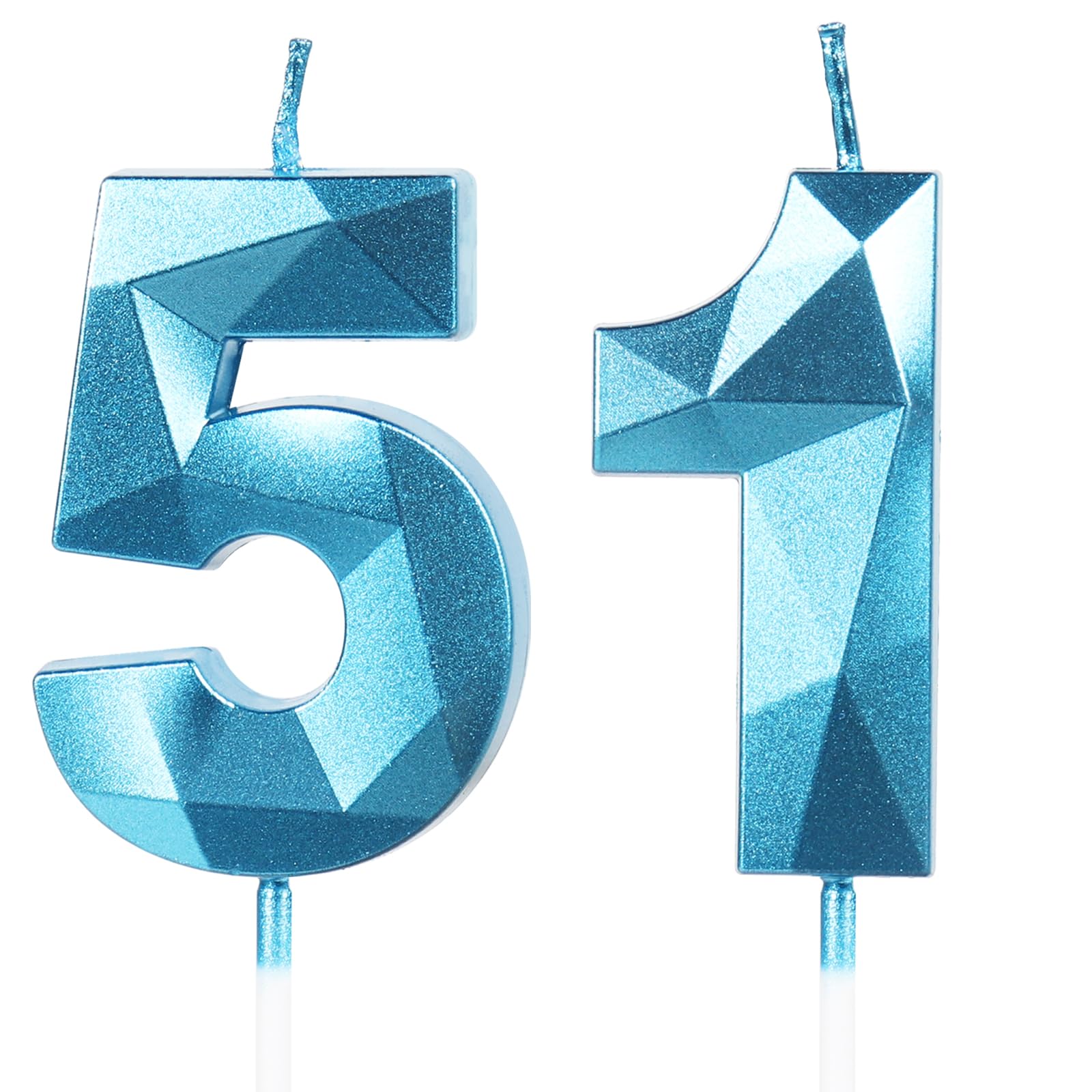 Yiran 50th Birthday Candles, Gold Number 50 Happy Birthday Candles, Cake Topper Decorations for Birthday Party, Wedding Anniversary Celebration Supply — view 40