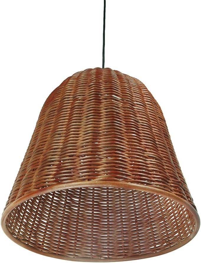 Blасk Frіdау 🔥 KOUBOO 1050072 Handwoven Wicker Bell Pendant lamp, Handwoven, 18 x 18 x 18, Rustic Brown Lіmіtеd Stосk KOUBOO 1050072 Handwoven Wicker Bell Pendant lamp, Handwoven, 18 x 18 x 18, Rustic Brown