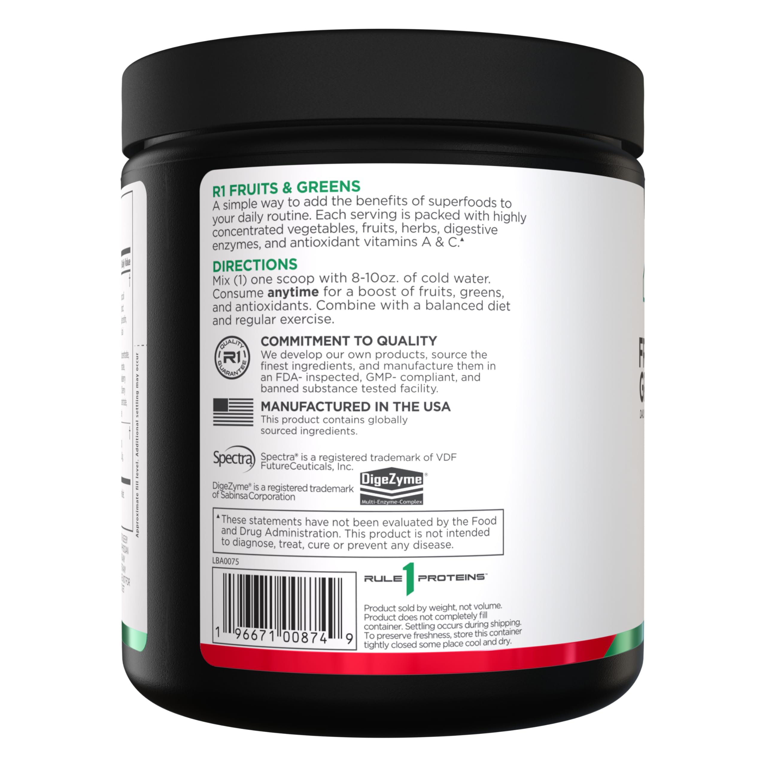 Rule 1 Proteins Fruits & Greens Powder, Mixed Berry, 30 Servings — Amazon image 3
