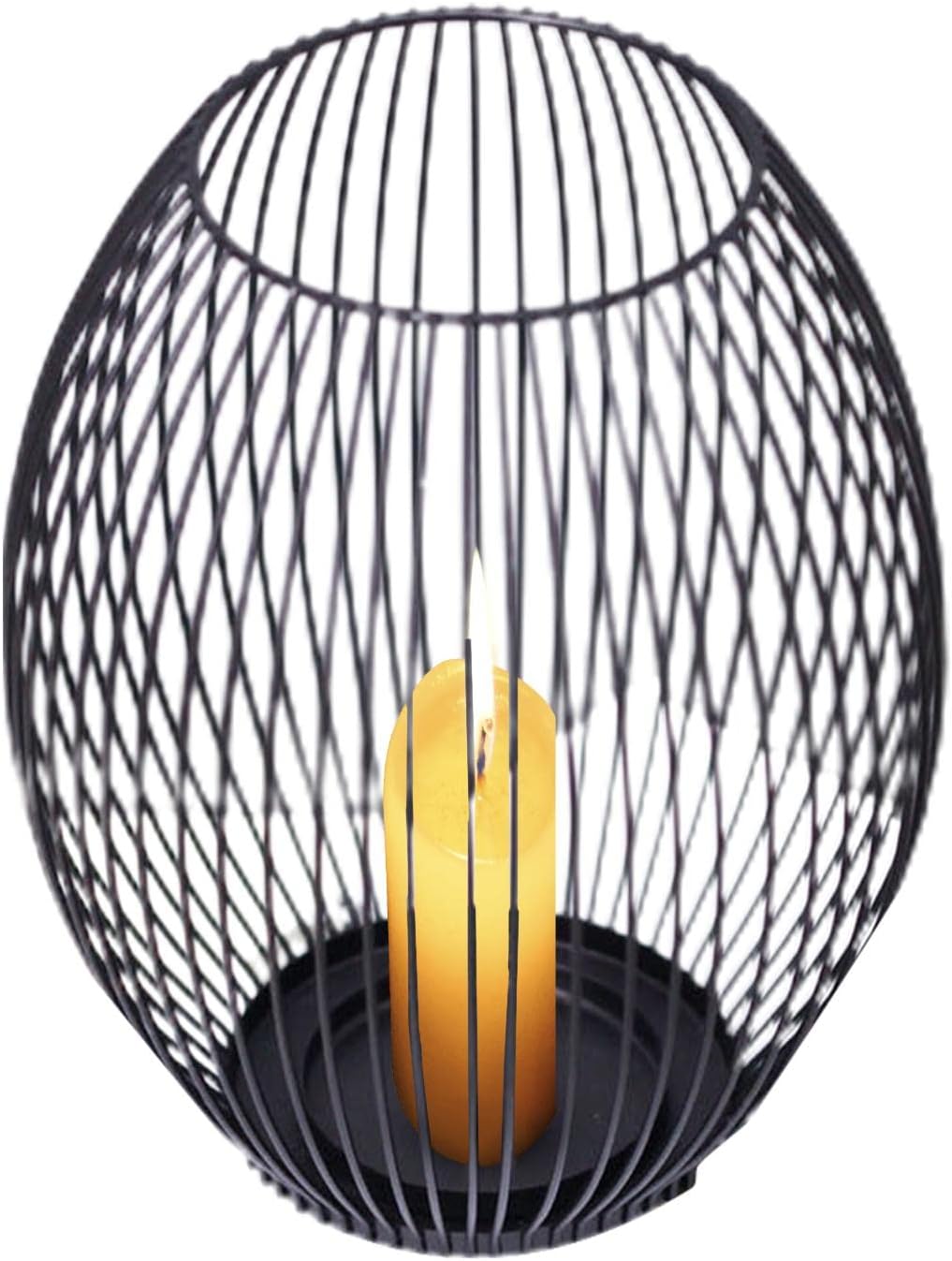 Wire Mesh Candle Holder Black Metal Oval Candle Holders Decorative
