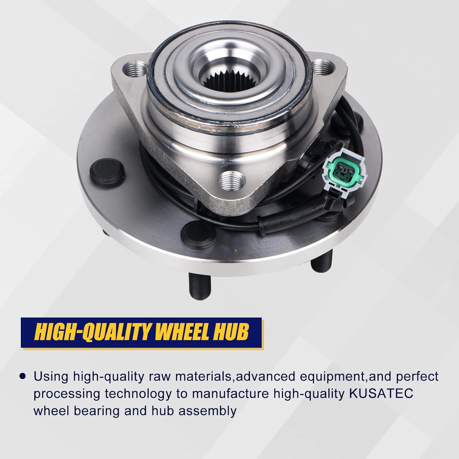 KUSATEC 515066 2PCS Front Wheel Bearing Hub Assembly for Nissan Titan 04-07/ Armada 05-07/ Pathfinder Armada 04, Infiniti QX56 2004-2007, Fit Driver Passenger Side, 6 Lugs W/ABS