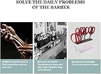 Vista 7 de Niiyen Caja de almacenamiento de tijeras, estante profesional para tijeras de salón, estuche organizador de peluquería, suministros de peluquería