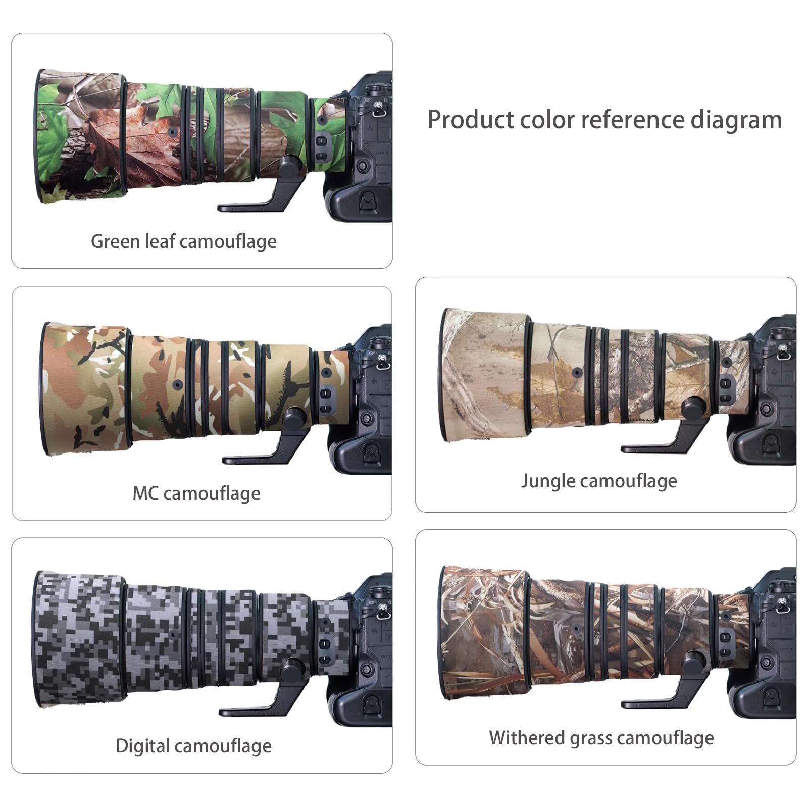 Osłona obiektywu do Nikon Z 400 mm F/4.5 VR S pokrowiec ochronny obiektywu aparatu kamuflażowego (kolor #MC kamuflaż - wodoodporny) osłona przeciwdeszczowa