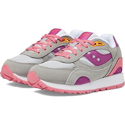 Saucony Kids Originals Shadow 6000 (Little Kid/Big Kid) grey/purple/coral