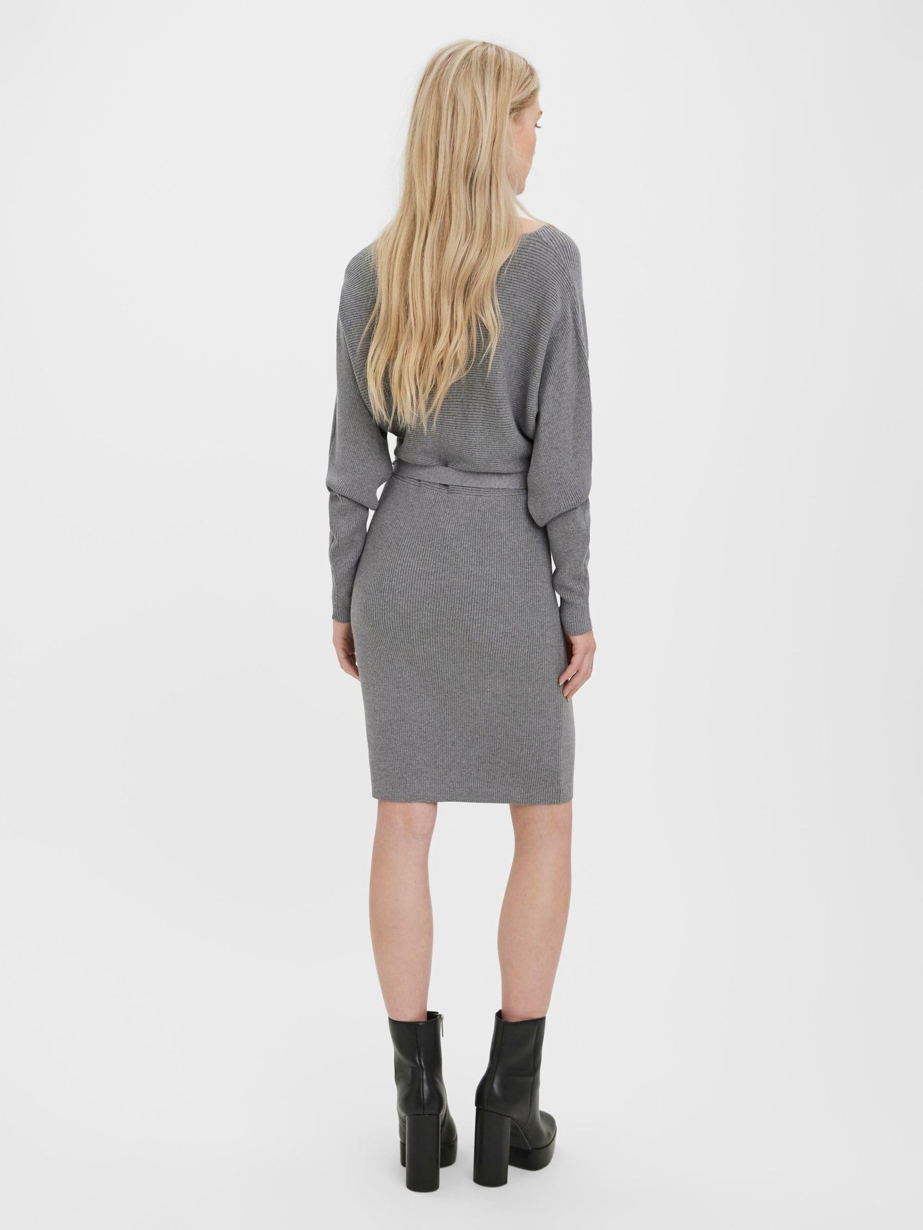 Vero Moda Vmhollyrem Ls V-Neck Dress GA Noos Robe Femme