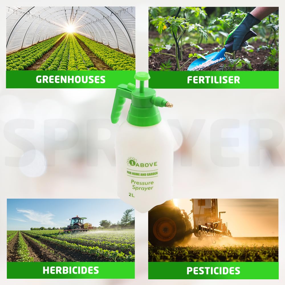 1ABOVE 2 Litre Pump Action Pressure Sprayer, Weed Killer Sprayer Pump Ideal for Spraying water, Fertiliser, Herbicides, Pesticides, Detergent, Preservatives, Fungicides and Cleaning — view 6