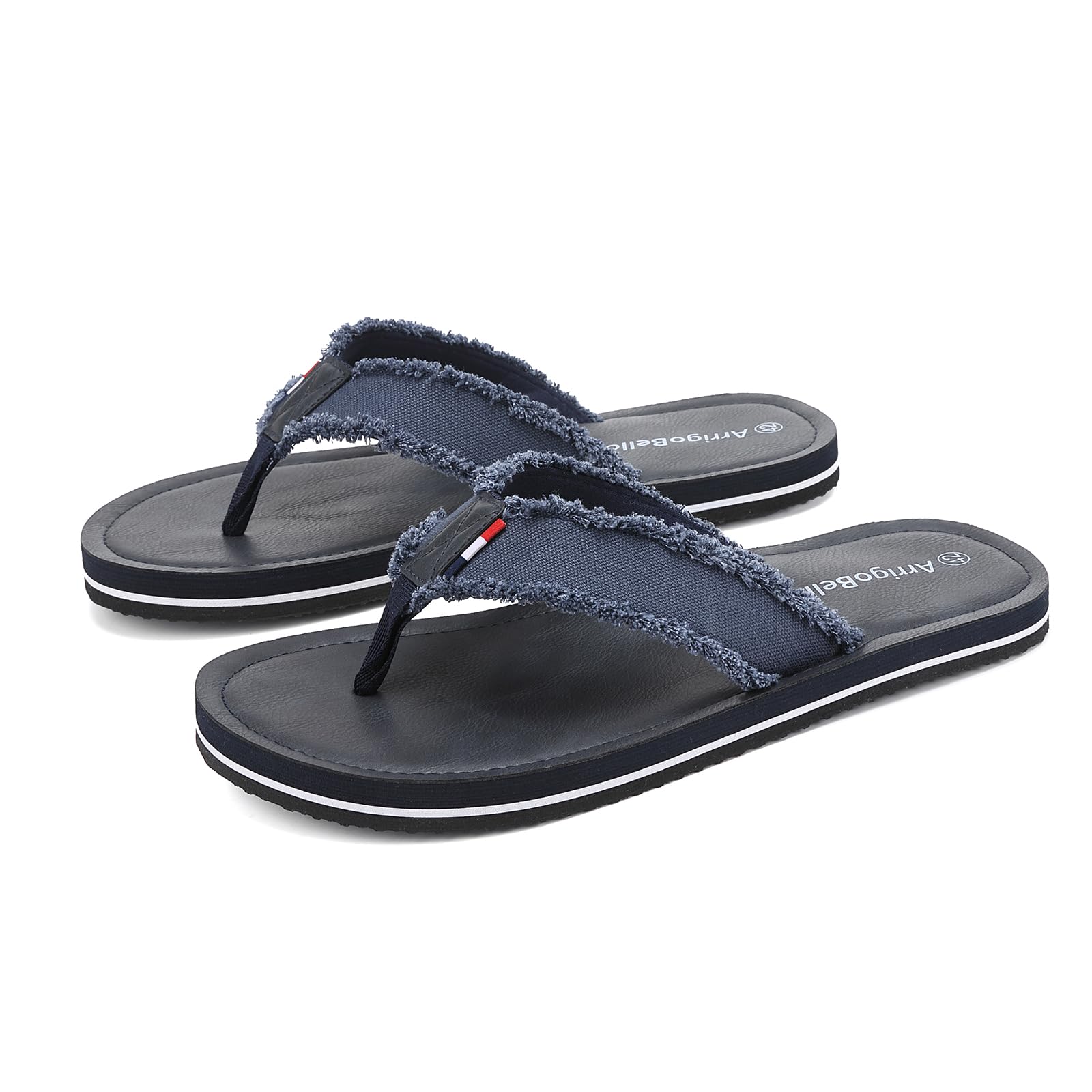 AX BOXING Flip Flops Herren Zehentrenner Rutschfest Leder Badelatschen Sandalen Beach Pool 41-46 EU