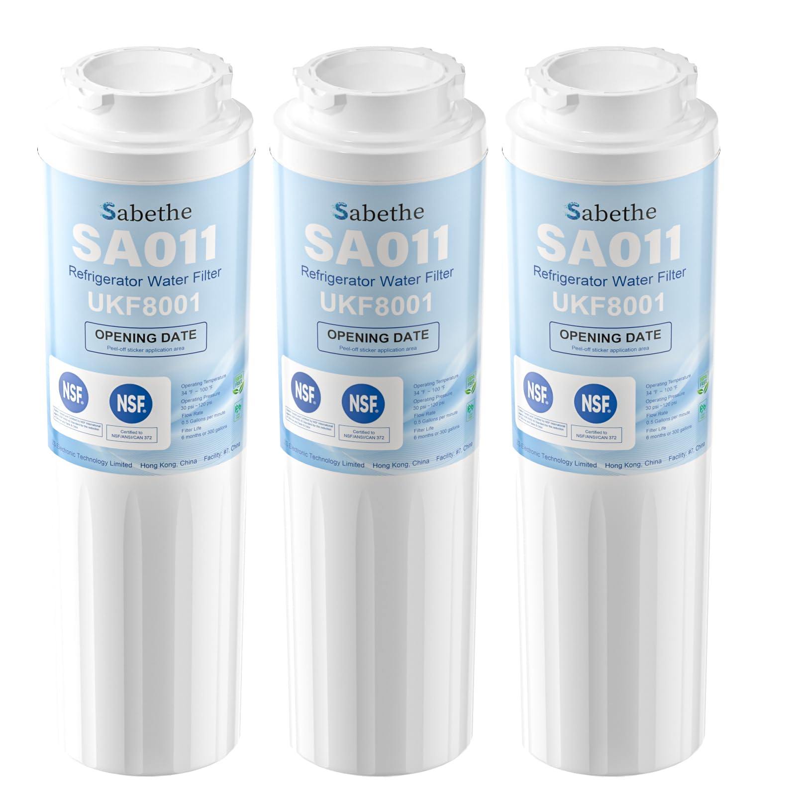 UKF8001 Water Filter Replacement for EDR4RXD1, 4396395, UKF8001AXX-200, UKF8001P, 469006, Puriclean II, 6 Months, 300 Gallons, Filter 4