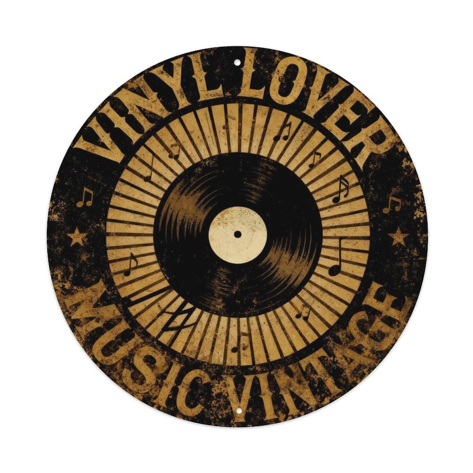 Vinyl Music Vintage Badge Metal Tin Sign Plaque