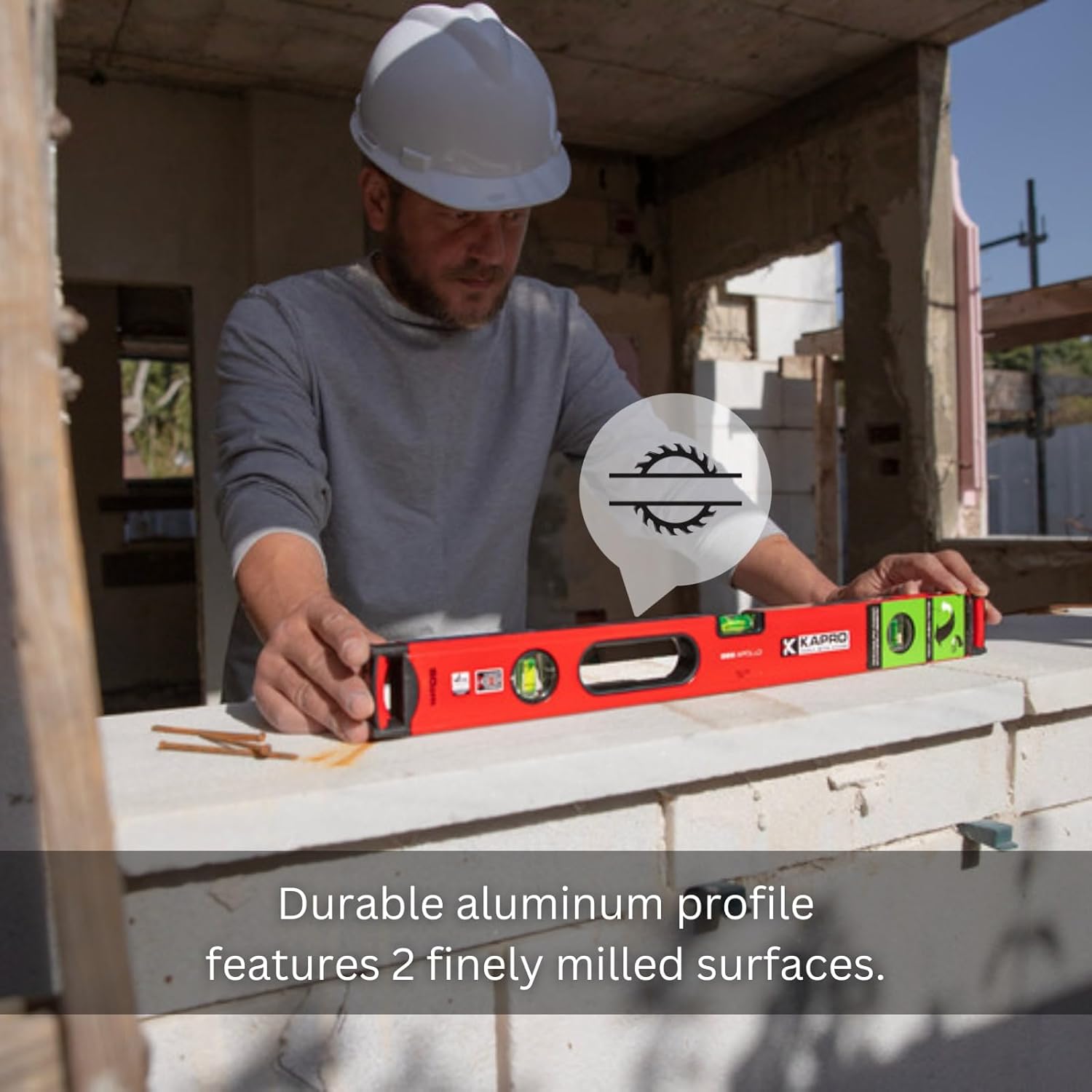 Kapro - 985 Master 5 piece Level Set - 48", 36", 24", 10" Levels - Non-Magnetic - With Carrying Bag - Features Hand Calibrated Acrylic Vials, Dual-View Plumb Site & Shock Absorbing End Caps