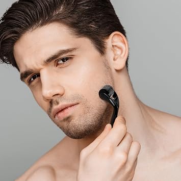 Microneedle Derma Roller for Hair Beard Face Skin 0.25mm Beard Roller Microneedling Roller, Microneedle Roller 0.25mm for Men Women Home Use