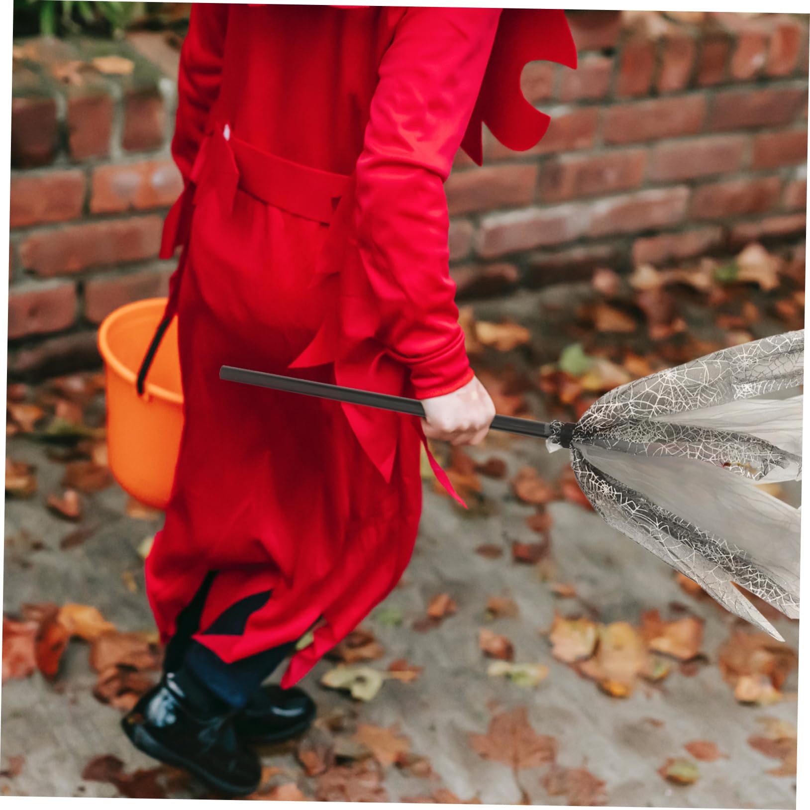 Gogogmee 1pc Halloween Witch Broom Toy Plastic Broom Props for Party Boys and Girls Present Black Color