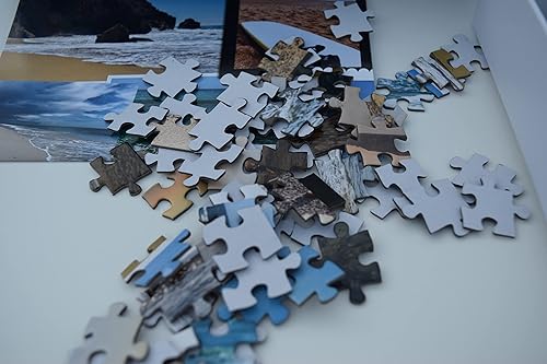 Miniatura 9 de Rompecabezas de playa para vacaciones en la playa, rompecabezas de playa para adultos, 1000 piezas, collage de playa de puesta de sol, fotos de