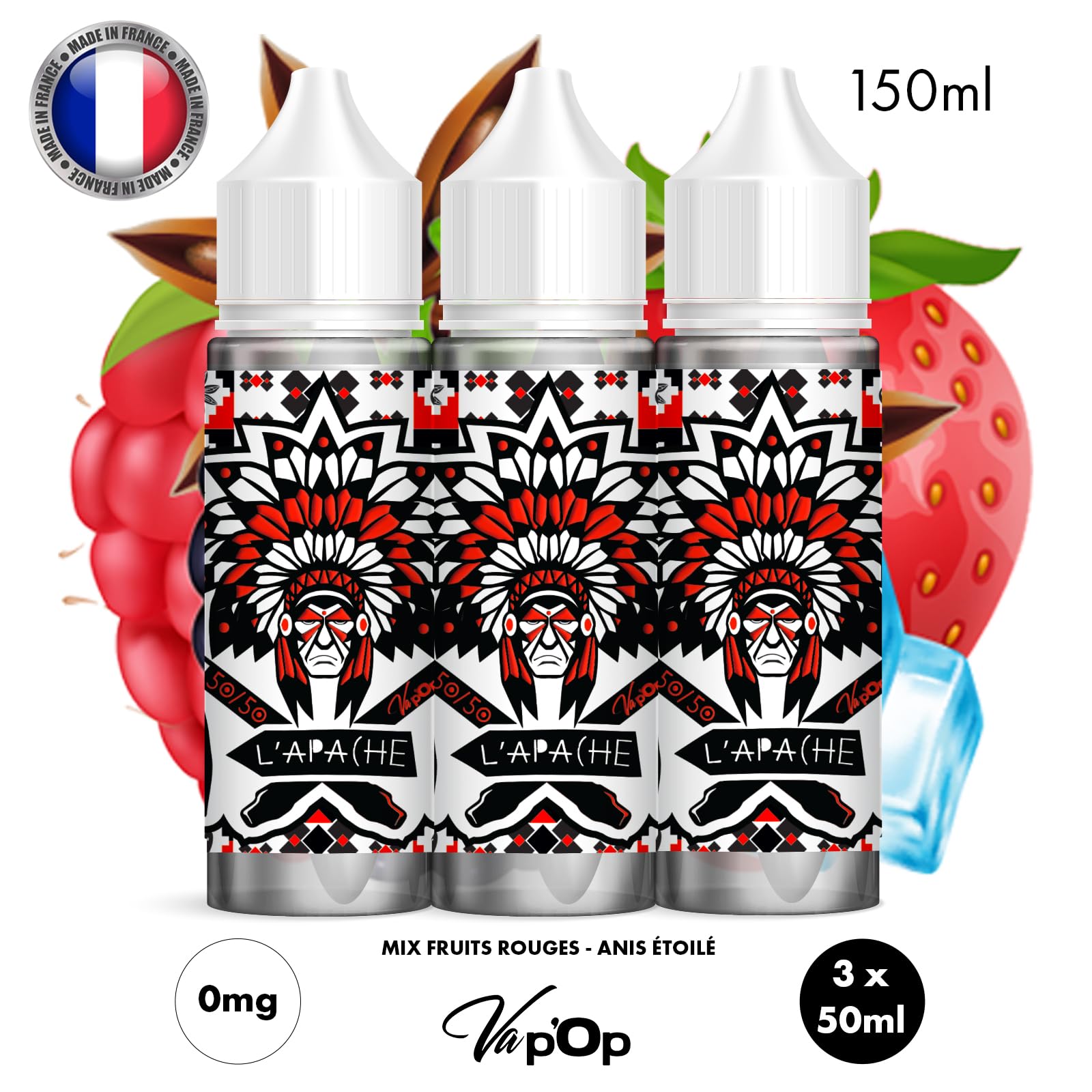 E-liquide cigarette lectronique - GOT : MIX FRUITS ROUGES ANIS TOIL -  50ml - 50MPGV/50VG - LOT DE 3 FLACONS (150ml) - Sans nicotine ni tabac -  Fabrication franaise : Amazon.fr: High-Tech