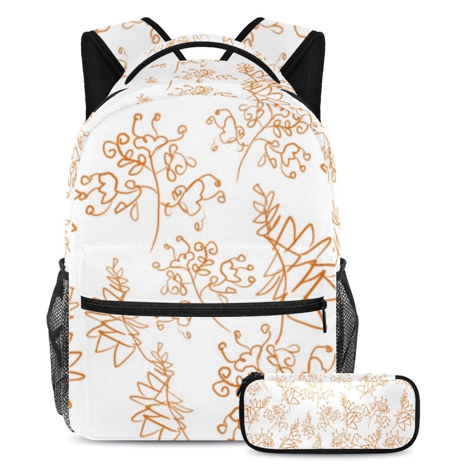 Sac à dos en coton fleuri pour le campus et les sorties quotidiennes des étudiants - 7
