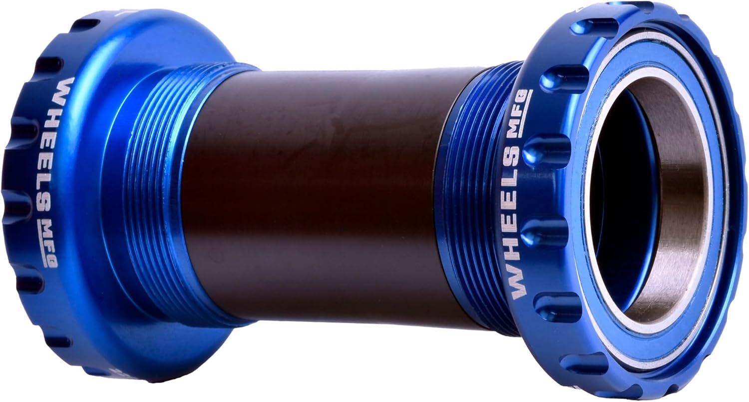 Wheels Manufacturing BSA 30 Bottom Bracket - English (BSA) Frame Interface, ABEC-3 Bearings, for 30mm Spindle, Blue