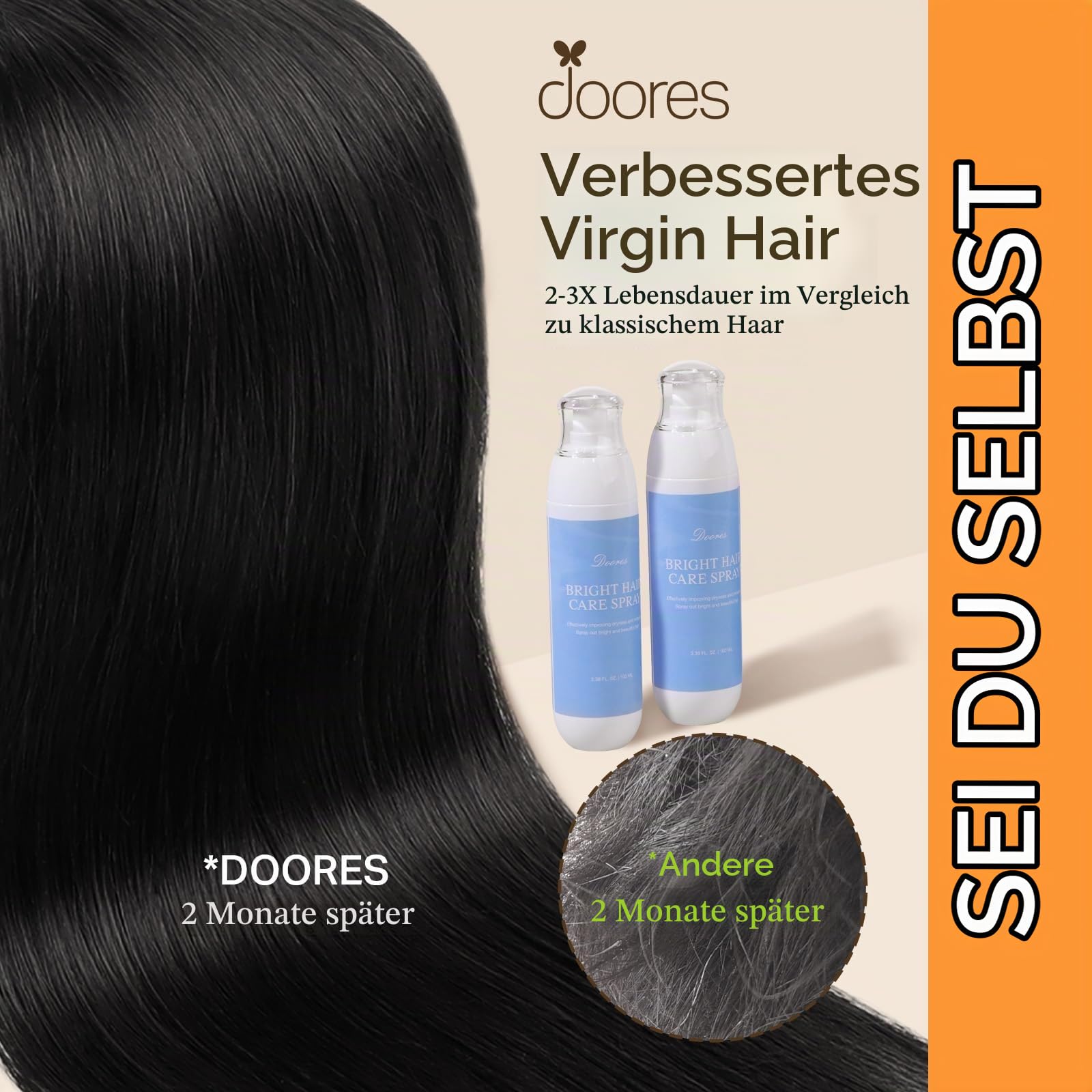 DOORES Clip in Extensions Echthaar, Tief Schwarz 35cm 14 Zoll 7 Stück 120g Echthaar Extensions Clip Gerade Extensions Echthaar Natürliche Echthaar Extensions | Echte Remy-Clip-Ins, unsichtbar, nahtlos, für Damen, Alltag, Hochzeit, Tiefschwarz, 35,6 cm, 10