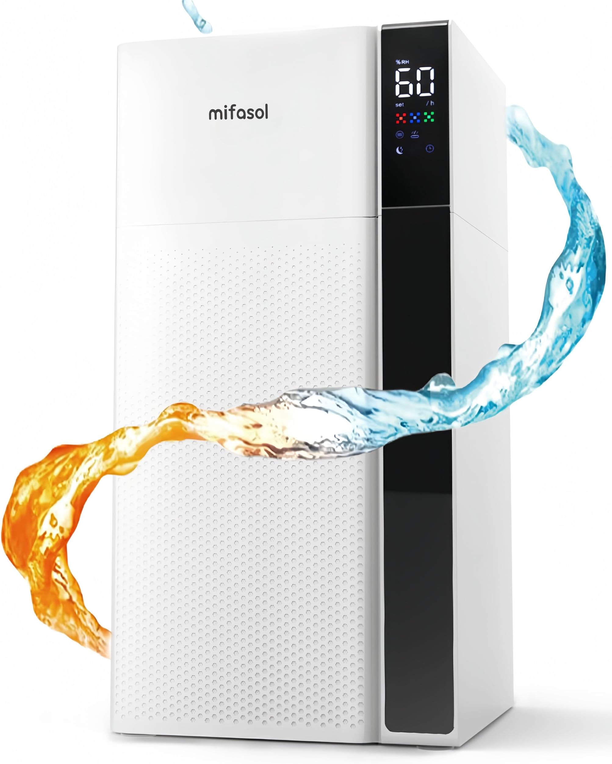 Mifasol Hot & Cool Mist Humidifier, Large Room, Whole Home Humidifiers 5.3 Gal/20L for Home, Quickly and Evenly Moistens Larger Areas, Filling