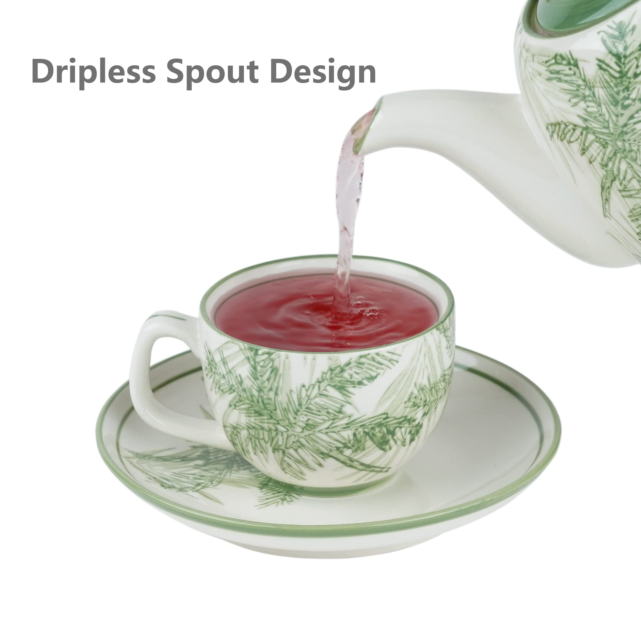 Amazon.com | TERESA'S TEASET Ceramic Tea Sets for adults with