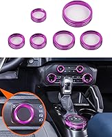 Vista 10 de Savadicar CKT01 Billet - Juegos de molduras de perillas de control de aluminio billet, faros/4WD/HVAC, biseles de anillos de perillas de control