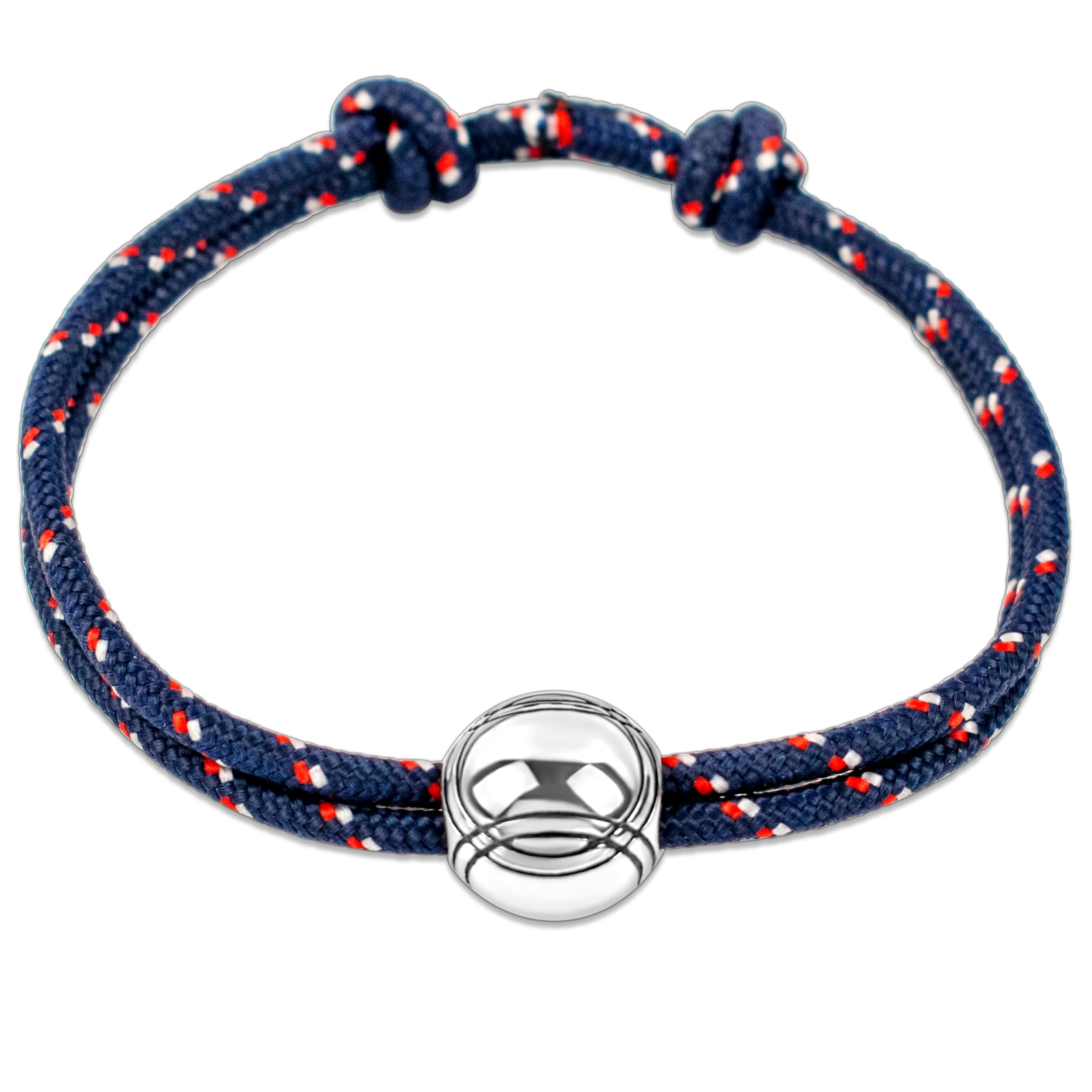 Ernestine - Bracelet pétanque acier inoxydable réglable - Idée cadeau pétanque homme femme - Bracelet sport bouliste - Cadeau Homme Noël anniversaire fête des pères - fête des grands-pères pétanque