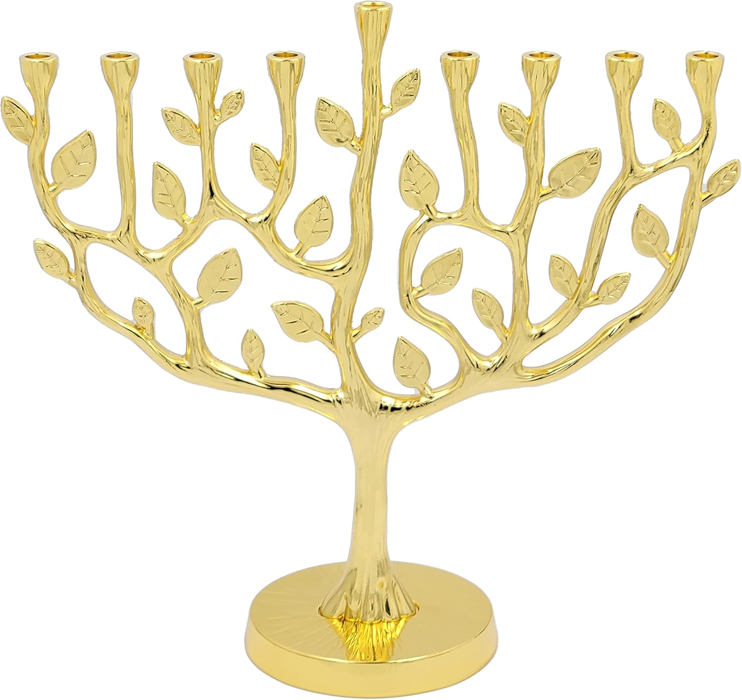 The Dreidel Company Hanukkah Menorah Tree of Life Hanukkah Menorah Antique Silver Finish Large 11 Inches Long