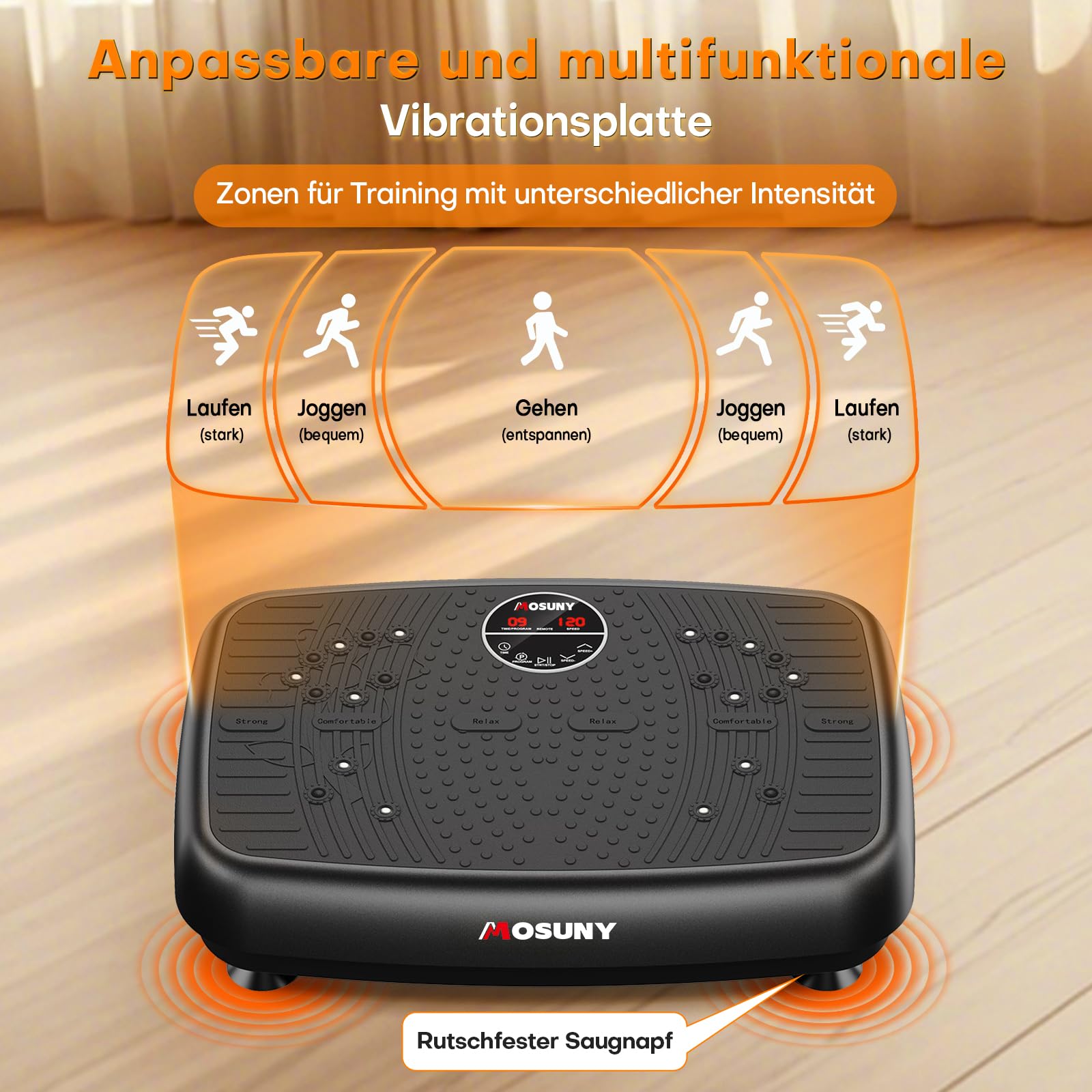 Vibrationsplatte, 2026 Verbesserte Vibrationsplatte mit Doppelmotoren für Abnehmen, Ganzkörpertraining, Muskelaufbau - Massagegerät, 450 LBS Kapazität Vibration Plate für Home Workout