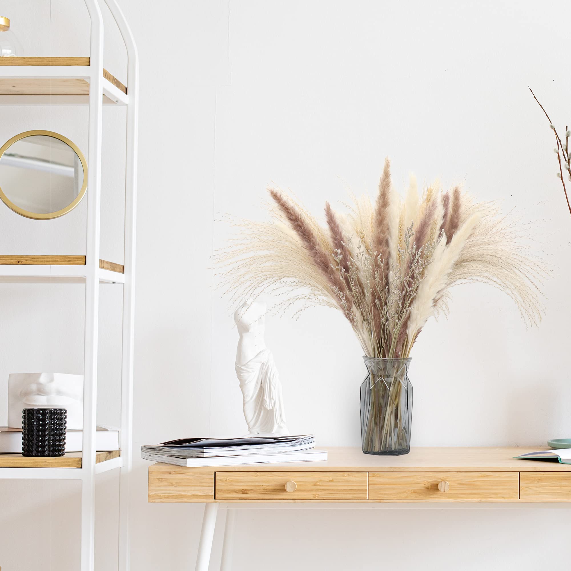 70Pcs Boho Pampas Grass Large,Fluffy Artificial Pampas Grass Decor Tall