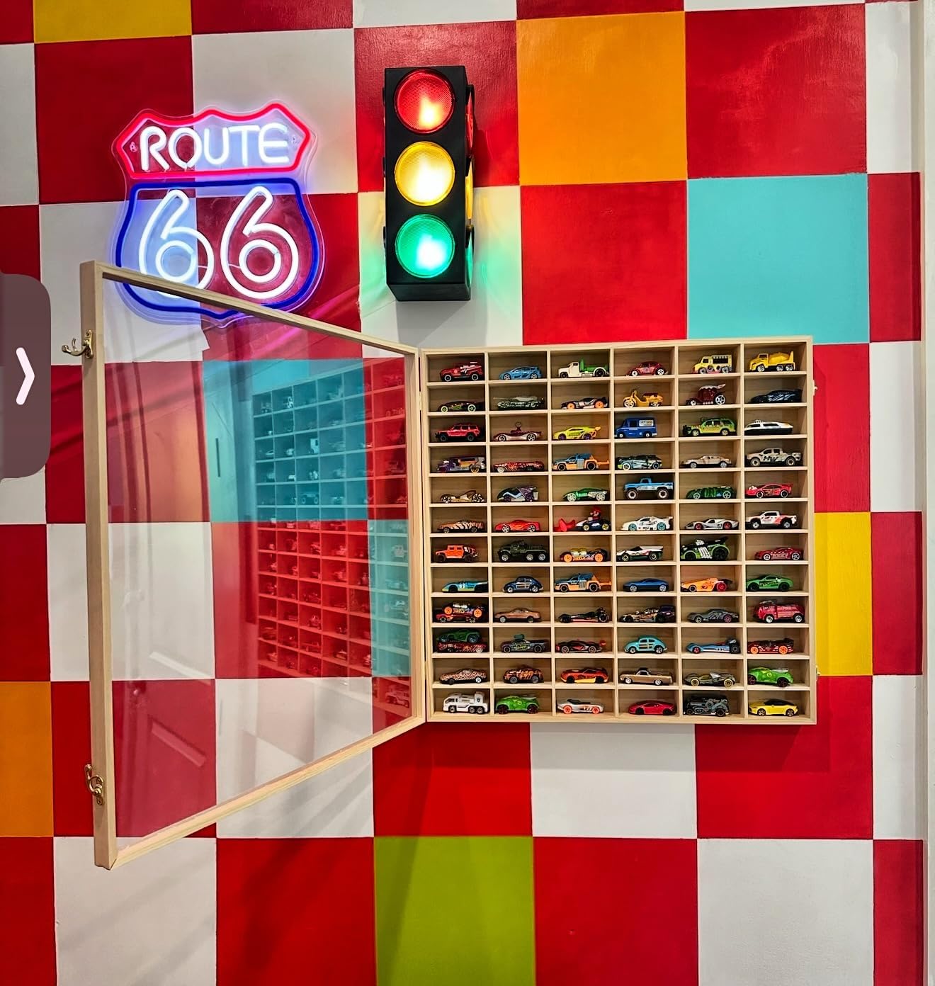 Wood Toy Car Storage Display Organizer