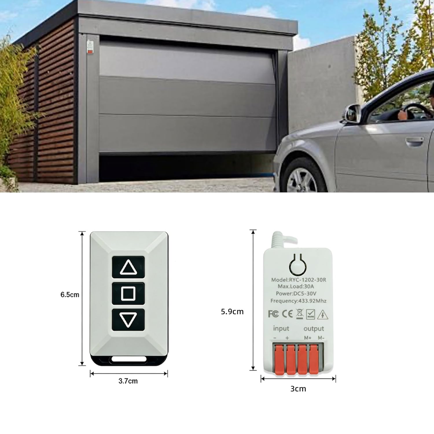 Forward Reverse Switch DC 12V Motor Remote Control Switch 5-30V 30A Linear Actuator Remote Switch Linear Actuator Controller Remote Wireless Switch 328 Ft for Telescopic Doors, Electric Curtains.