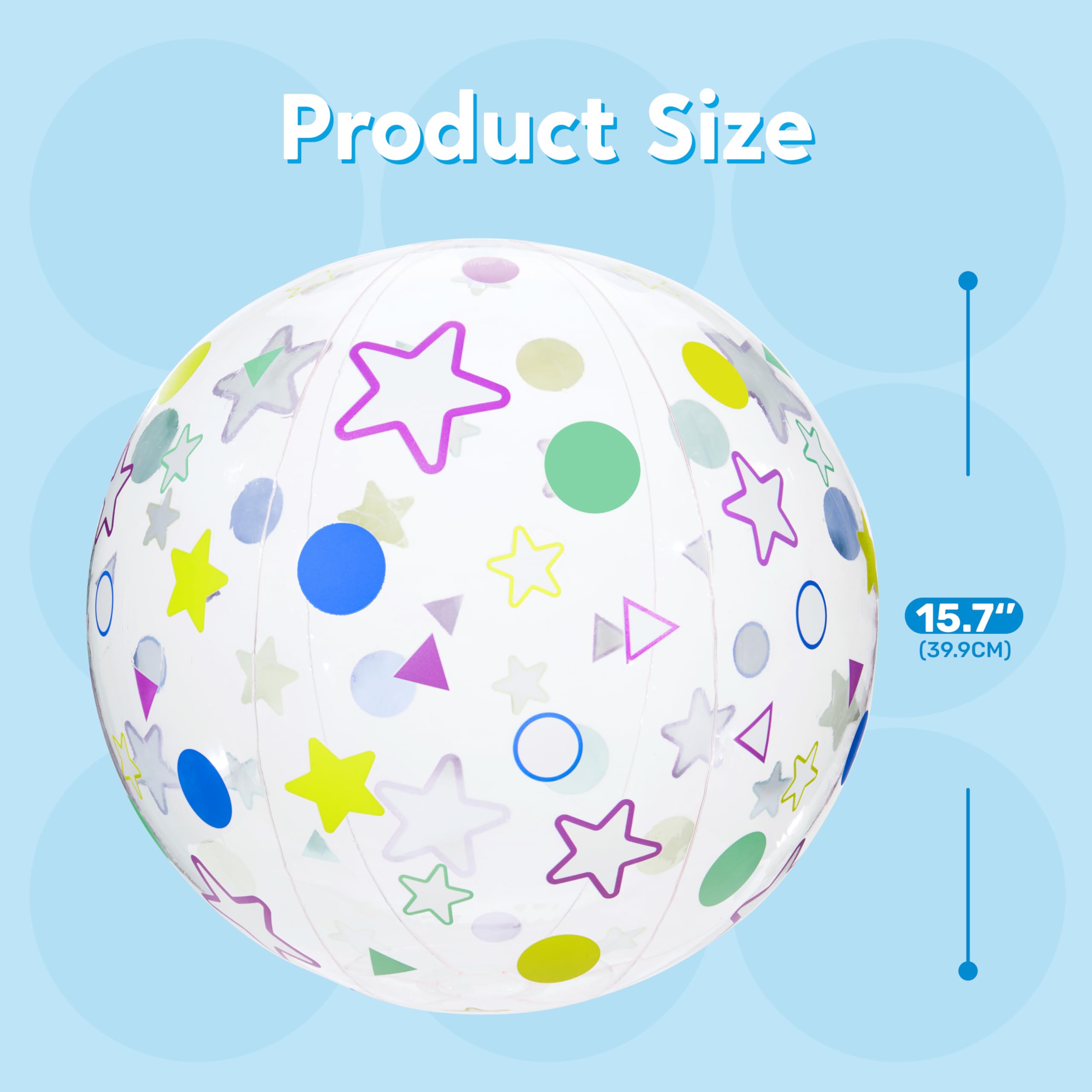 SYNCFUN 2 pelotas de agua hinchables, pelota de playa, pelota de agua para niños y adultos, juguete de fiesta de verano en la piscina