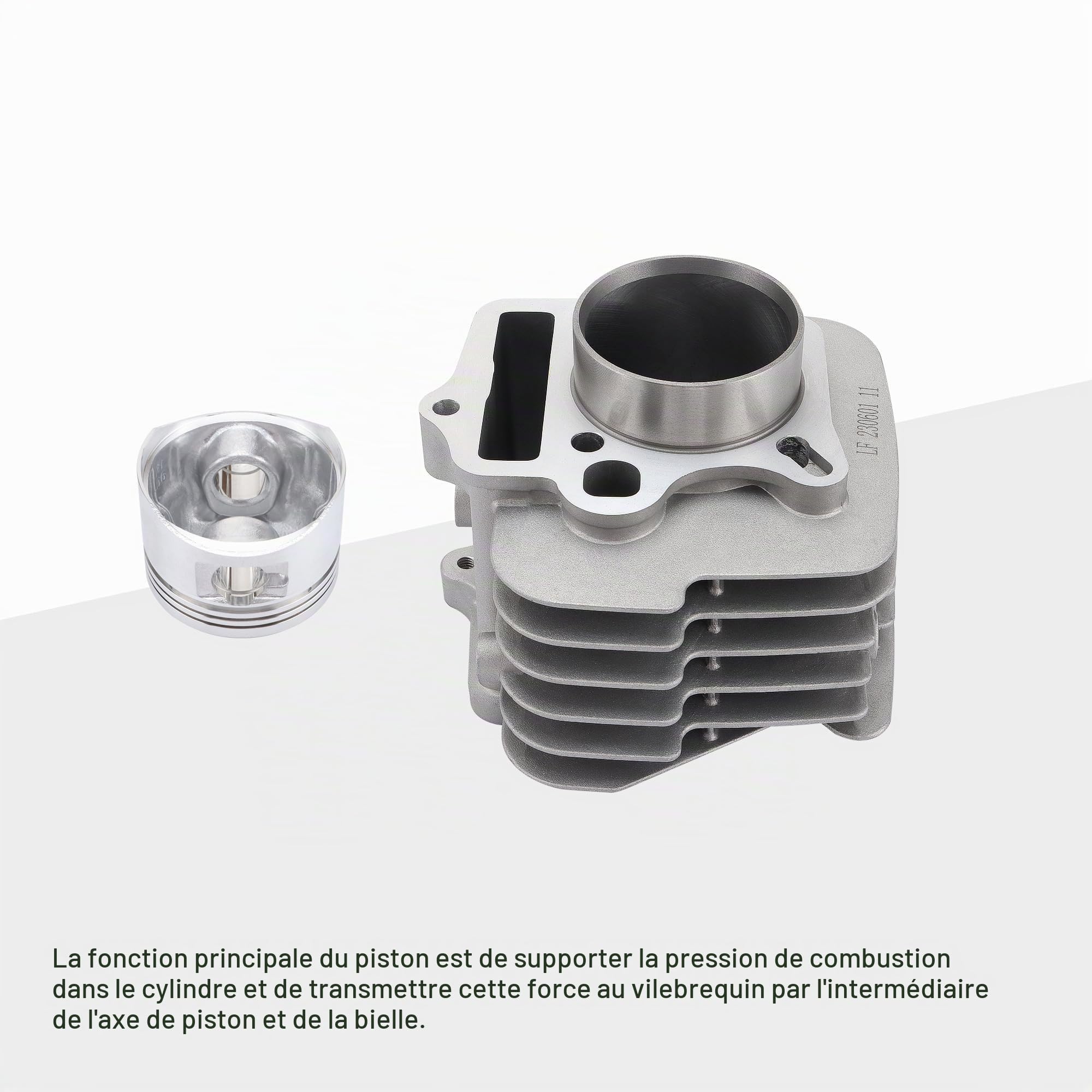 GOOFIT 52.4mm Culasses Ensemble de Chemise de Cylindre Kit de Reconstruction Joints de Segment de Piston Remplacement pour 4 Temps LIFAN 110CC 125cc Moteur de Moto ATV Go Kart Pocket Dirt Pit Bike