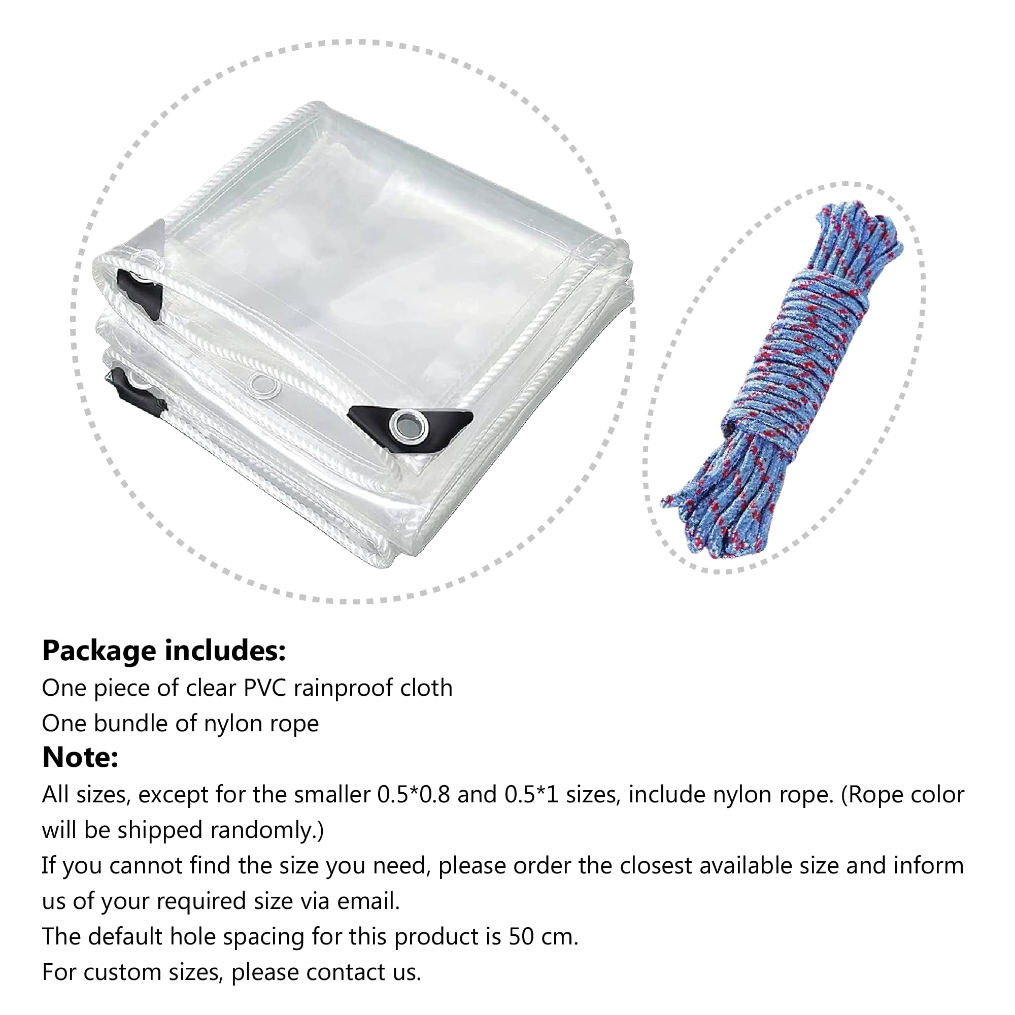 Bâche Étanche Transparente 220 x 320 cm Protection Imperméable Bâche en PVC Epaisse Multifonction pour Serre Pergola Camping Jardin Plantes Voiture, Couleur Transparente