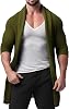 Mens Cardigan Texture Fashion Long Sleeve Shawl Casual Open Front Drape Cape Overcoat