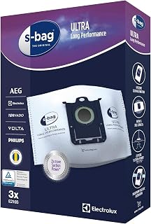 Electrolux E210S s-bag Staubbeutel (3 XXL Staubsaugerbeutel für dauerhaft hohe Saugleistung, Ultra Long Performance, optimale Filtration, Hygieneverschluss, 5 Liter Volumen, weiß)