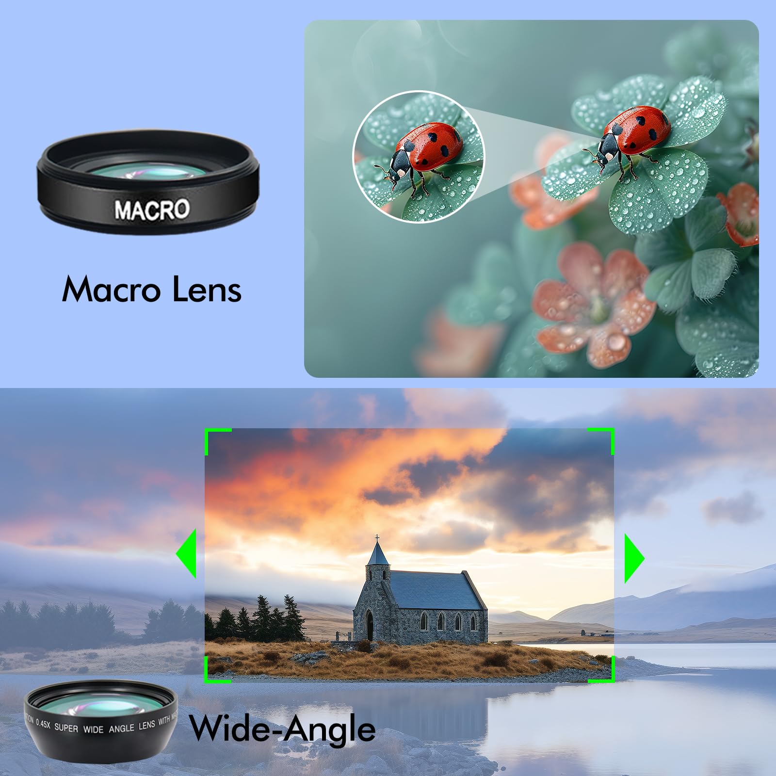 Appareil photo numérique 4K pour la photographie Zoom numérique 16x 48MP Caméras pour YouTube avec WiFi, caméra de vlogging avec objectif grand angle et 2 piles