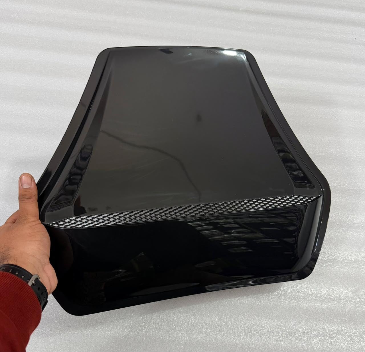 Universal Vehicle Model-4 Bonnet Scoop 47cmX35cm Functional Real Air Intake Hood Vent Car Air Flow Attractive-Look 1PC Black
