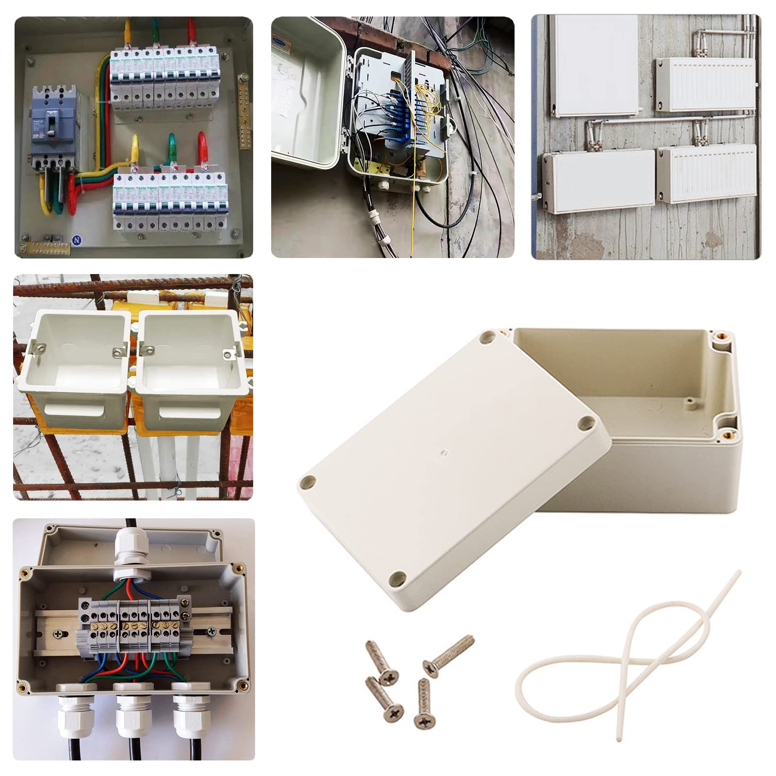 Scatola Di Giunzione Impermeabile IP65 In ABS Grigio, Per Cablaggio Elettrico E Connessioni Fai Da Te