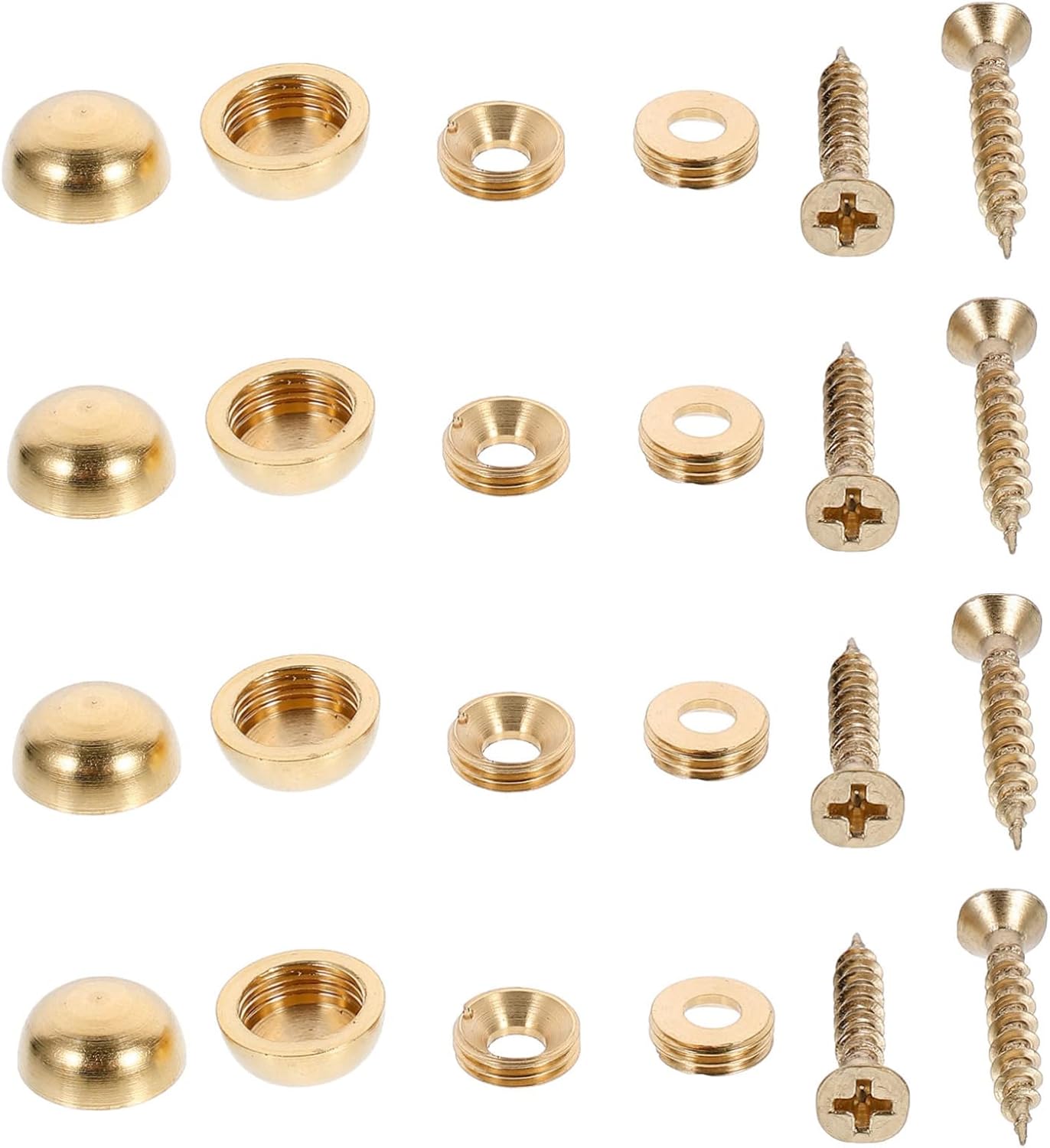 8Pcs Thicken Copper Mirror Nails Decorative Cover Screws Polished Finish for Furniture Easy Installation for Offices Homes