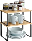 SONGMICS Rangements pour Placards de Cuisine, Lot de 2, Empilables - 1