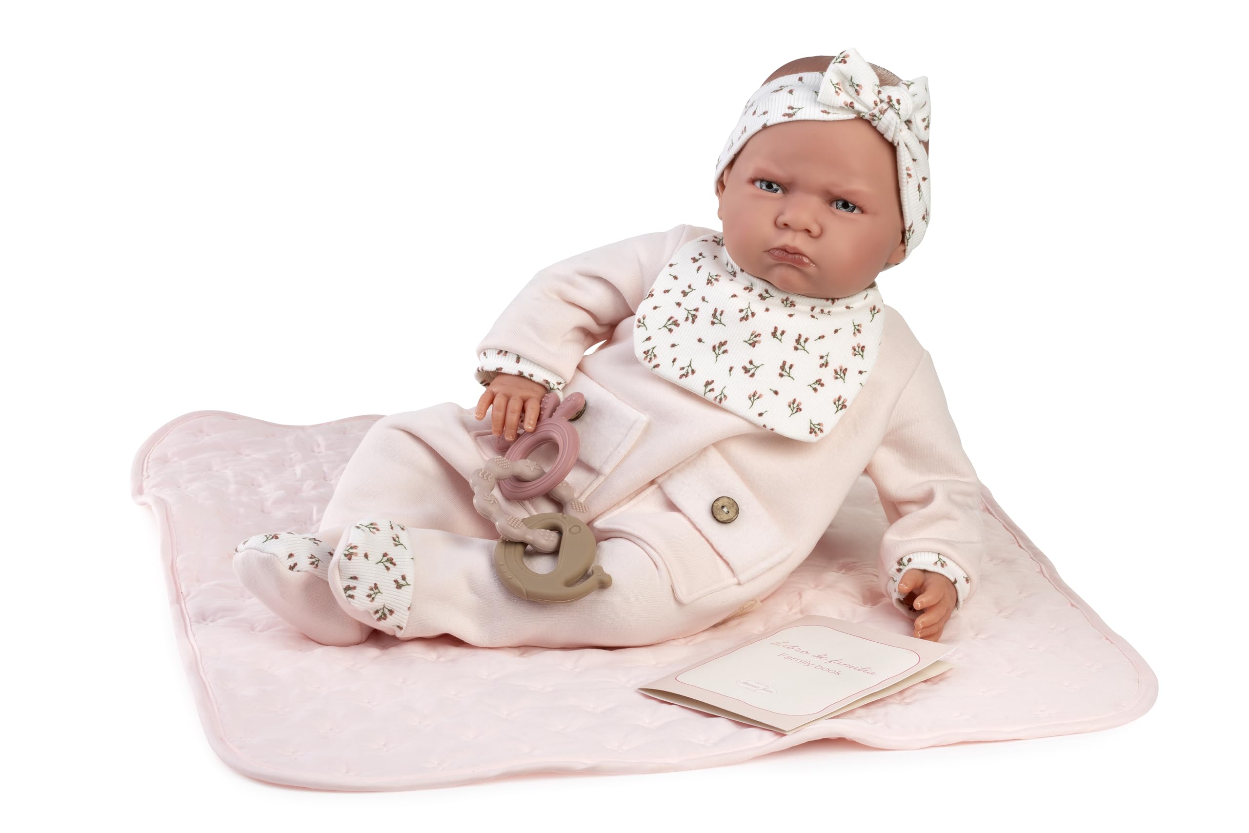 Antonio Juan Mi Primer Reborn Berta, Muñeca Realista con Manta Acolchada, Juguete para Niños Pequeños