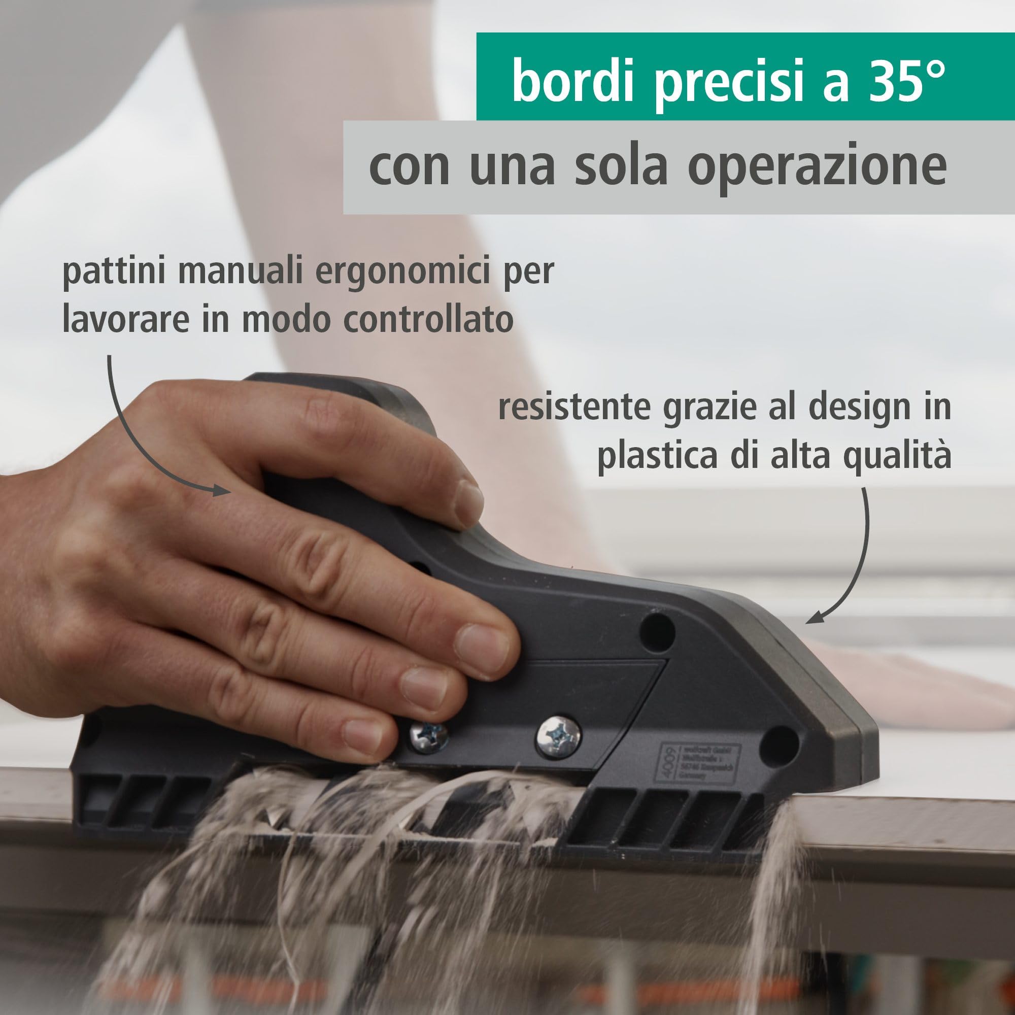 wolfcraft Pialla tripla lama I 4009000 I Per pannelli di cartongesso con bordi frontali perfettamente smussati