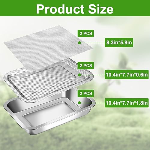 Miniatura 2 de Kit de germinación de semillas de acero inoxidable, bandeja para brotes de semillas, bandejas de brotes para brotes de frijol orgánico con