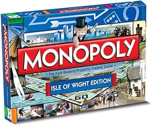 Winning Moves Isle of Wight Monopoly Board Game, Advance to Port St Mary, Tynwald Hill or TT Grandstand and trade your way to success, 2–6 players makes a great gift for ages 8 plus