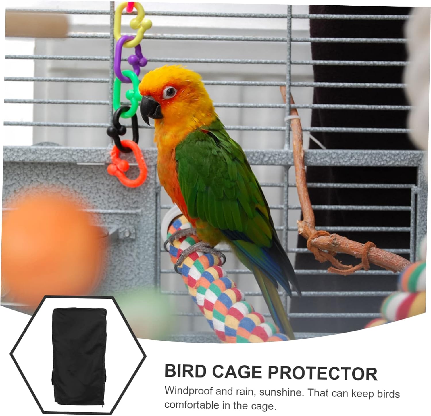 BESPORTBLE Birdcage Protector Cover Durable Windproof Dust Bird Cage Cover for Parrots Comfortable Breathable Material for Bird Lovers