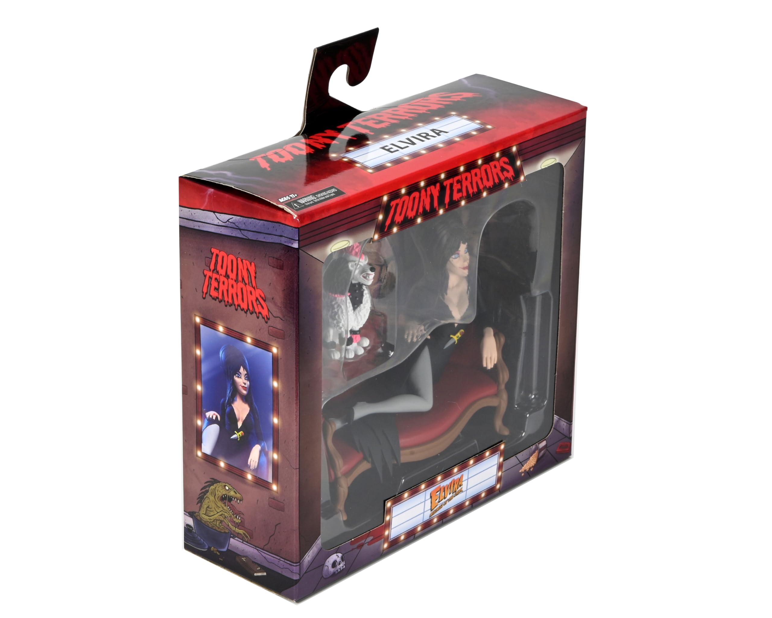 NECA - Elvira Toony Terrors: Elvira on Couch 6" Action Figure, Black, 6 Inches - Image 3