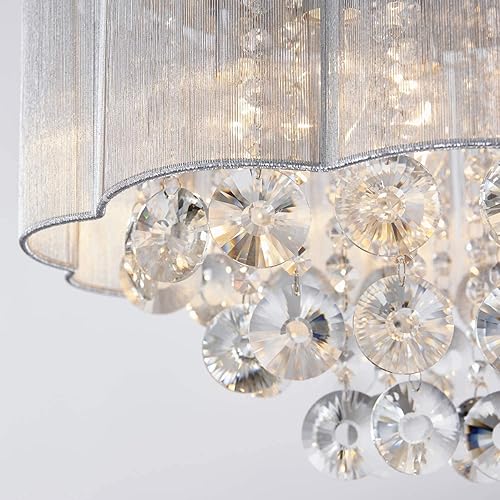 Miniatura 3 de AGV LIGHTING 20102 - Lámpara de techo moderna de cristal con forma de gota de lluvia, perfecta para comedor, baño, dormitorio, sala de estar, 6