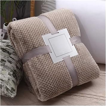 Fast Heating Blanket Thick Fleece Throw Sofa Blanket, Home Textile Polar Microfiber Large Blanket Cover Super Soft Warm Color Boluoge kaqi, Size 70x100cm