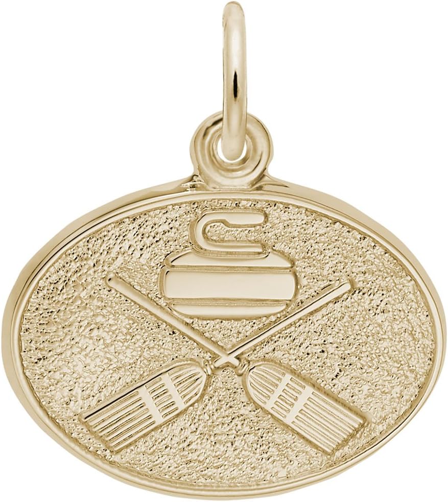 Curling Charm, Charms for Bracelets and Necklaces